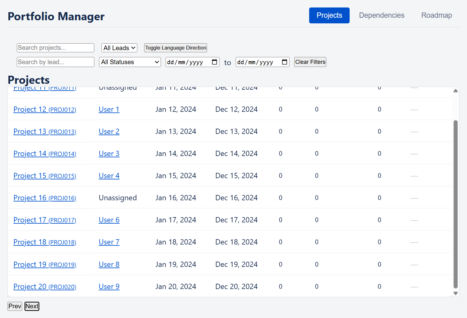 Pagination View